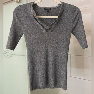 Express women’s gray dress top